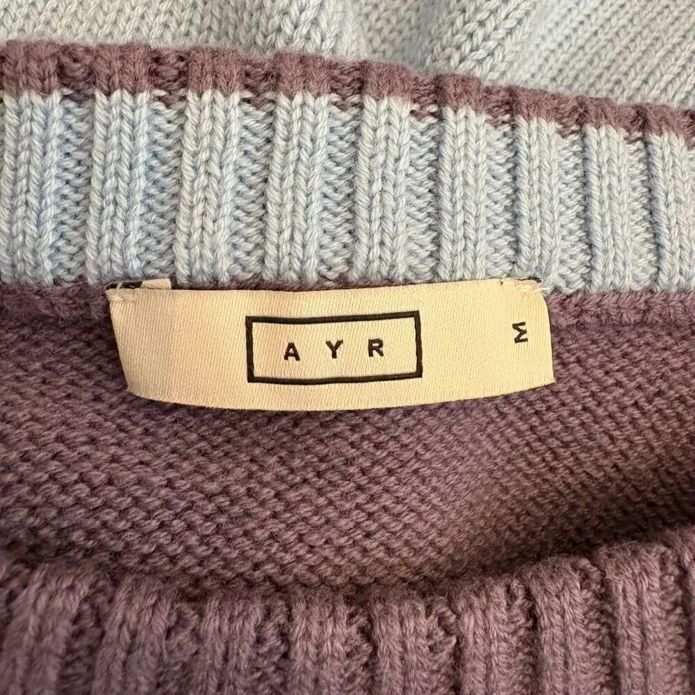 AYR The Yachty Moma Colorblock Sweater Men's Size M Striped New Without Tags!